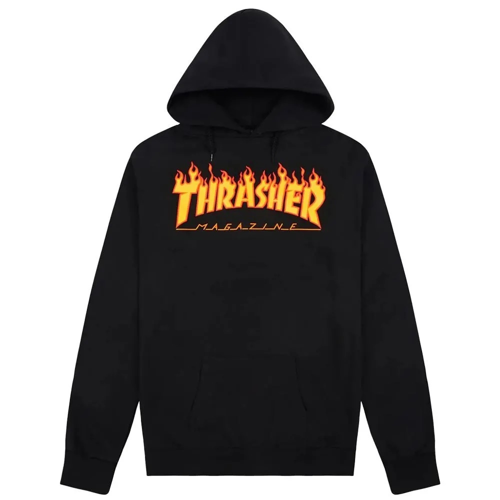 Thrasher Flame Logo Black Hoodie